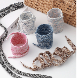 Navidad colorido 15mm plano Cozzy Premium Casual deporte Unisex zapatillas de lona cordones de zapatos poliéster esponjoso 80-180cm par - Product Image 4