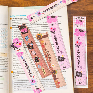 Sofocat Magnetic Ruler <b>Bookmark</b> 15cm Plastic Student Drawing Tool Creative Stationery <b>Gift</b> - Product Image 1