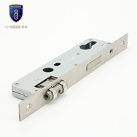 Serrure de porte à loquet à rouleaux en acier blanc et alliage de zinc 8530, fabrication directe d'usine, avec cylindre de serrure pour porte en bois, serrure à mortaise