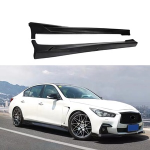 <b>Car</b> Side Skirts for 2014-2022 Q50 IP Style ABS Plastic Material <b>Car</b> Body Kit Side Lips for Q50 Without Color - Product Image 1