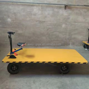 Chariot plat électrique mobile pliable de marchandises d'entrepôt de bon prix chariot à plate-forme électrique résistant de 4 roues - Product Image 2