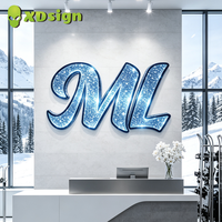 Lettres lumineuses LED irisées en diamant certifiées IPX7 personnalisées XDsign, en acier inoxydable, pour extérieur, enseigne 3D, lumière néon, décoration de voiture