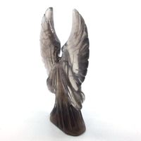 Naturel De Cristal De Fluorite Sculpté Ange Aile Figurine Artisanat Cristal Ange Ailes