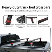 Barres transversales universelles réglables en hauteur TCAL TK-02-1 en aluminium pour benne de camion, système de porte-bagages robuste sans perçage pour pick-up 4x4