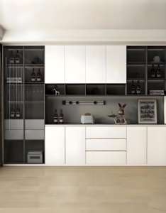 Wine Cabinet with Durable Wood Construction Elegant Design Easy <b>Assembly</b> Wine Racks - Product Image 1