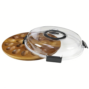 Porte-œufs à la <span class=keywords><strong>diable</strong></span> portable avec poignée et clips de verrouillage pour <span class=keywords><strong>un</strong></span> <span class=keywords><strong>transport</strong></span> sécurisé en plein air - Product Image 3