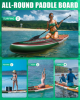 Planche de paddle gonflable tout terrain OEM, prix d'usine, planche de paddle gonflable avec matériau Drop Stitch