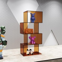 Présentoir en acrylique pour magasin, étagère à chaussures et sacs, vitrine, accessoires de présentation, étagère de rangement multicouche pour la maison