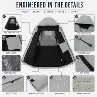 Vestes d'extérieur pour hommes à capuche avec fermeture éclair personnalisées AI-MICH, vêtements de travail promotionnels d'entreprise, veste d'extérieur imperméable et légère