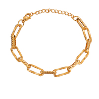 Bijoux pour femmes, collier en acier inoxydable plaqué électrolytique fait main, couleur assortie, design de niche, bracelet à maillons