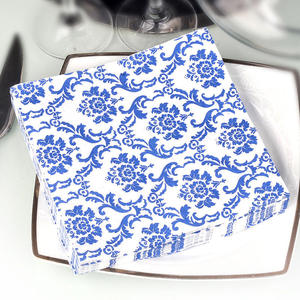 SENWEN Azul Flor Guardanapos Mesa Decorações Polpa De Madeira Virgem Eco-friendly Estilo Chinês Descartável Jantar Serviettes - Product Image 3