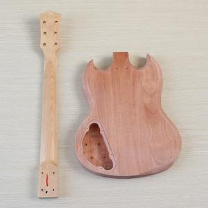 Kit de guitare électrique <span class=keywords><strong>SG</strong></span> de niveau débutant Guitare de bricolage semi-finie avec accessoires Prix bon marché - Product Image 3