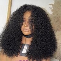 Peluca frontal de encaje 13*4 con densidad del 300% al por mayor, cabello humano virgen vietnamita SDD rizado estilo pixie, proveedores de pelucas de encaje HD transparente