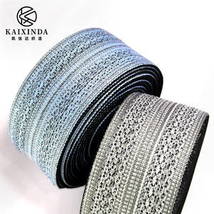 Высококачественная эластичная лента из мягкого полиэстера с жаккардовым узором и индивидуальным логотипом для фитнес-белья и спортивной одежды - Product Image 2