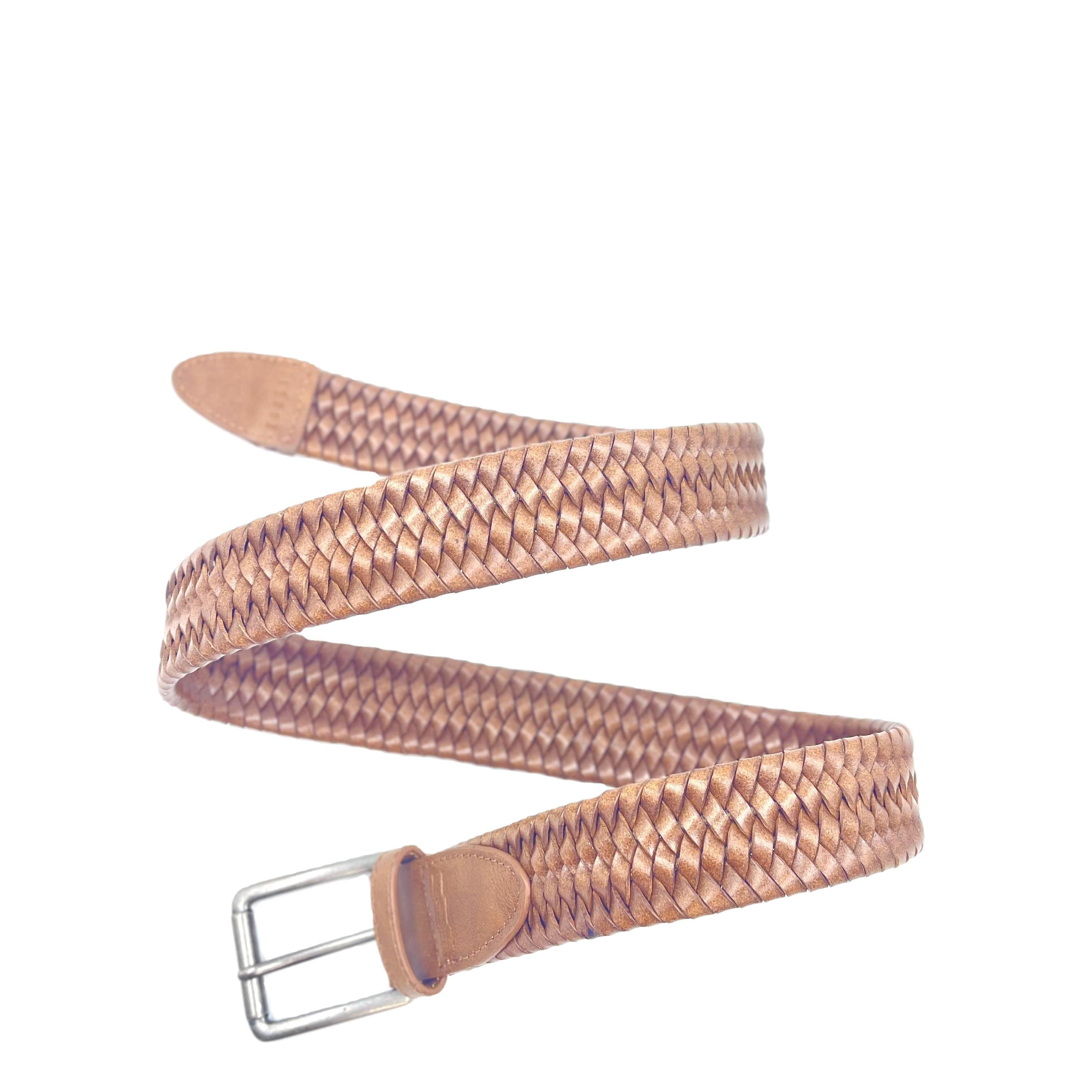 Оптовая Продажа Плетеный холщовый тканый черный Регулируемая пряжка наконечник эластичный ремень для мужчин женщин Младший