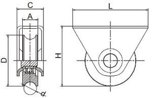 Porte coulissante rouleau fournisseur u type roue double plaque rails <span class=keywords><strong>et</strong></span> roues <span class=keywords><strong>pour</strong></span> portes - Product Image 4