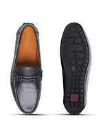 Mocassins pour hommes en cuir véritable de haute qualité, à enfiler, pour affaires et décontracté, confortables, pour le bureau, avec semelle extérieure en TPR Ortholite