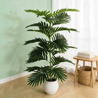 Tanaman Pohon Fiddle-Leaf Fig Buatan dari Sutra Buatan - Rangkaian Pot Tanaman Berdiri di Lantai - Tinggi 30-100cm - Dekorasi Rumah