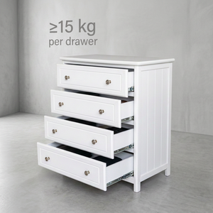Sleek 4-Slide Wooden Highboy, Functional Utility Cabinet & Garment Storage for Compact Spaces - Product Image 2
