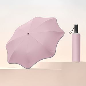 Paraguas de Viaje Clásico con Impresión Personalizada, Plegable en Tres Secciones, Totalmente Automático, Impermeable, para la Lluvia, Gran Venta 2024 - Product Image 3