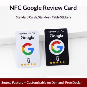 NFC Google Bewertungskarte Induktive Bewertung Dynamischer <span class=keywords><strong>QR</strong></span>-<span class=keywords><strong>Code</strong></span> Ntag215 Tischaufkleber <span class=keywords><strong>mit</strong></span> Klebstoffrückseite Restaurant-Mitgliedschaft - Product Image 3