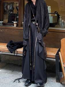 Pantalones Anchos de Cintura Elástica Estilo Yohji Vintage para <span class=keywords><strong>Hombre</strong></span>, con Parches Asimétricos, Holgados, Nueva Llegada, Gran Venta - Product Image 5