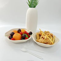 Bol à salade de bagasse de canne à sucre hexagone de grande capacité biodégradable compostable jetable au micro-ondes