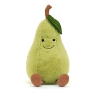 Jelly Cat UK for Fun Pêre en peluche anti-stress, poupée de compagnie, article fruitier, cadeau apaisant, ornement pour adolescents et adultes