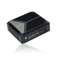 Mini PC de RAM Intel Celeron J6412, Computadora Sin Ventilador, Caja Industrial Integrada, 2 LAN, Doble HD-MI 4K, 8 USB para Automatización IoT