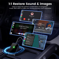 Adaptateur sans fil CarPlay Android Auto 2 en 1 Adaptateur sans fil Ai Box Convertir câblé en sans fil CarPlay Dongle Plug