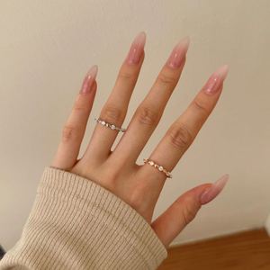 Dylam <b>Dainty</b> Unique Design Eternity Band S925 Silver Rhodium Champagne Gold Plated Heart 5A Cubic Zirconia Jewelry <b>Rings</b> - Product Image 2