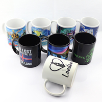 Vente en gros de tasses à café en céramique personnalisées avec logo imprimé, souvenirs en porcelaine, mugs à lait