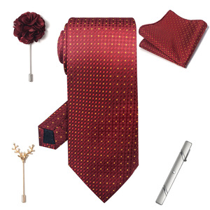 Set Cravatta per Testimoni di Nozze, Cravatta, Pochette, Spilla per Risvolto, Fermacravatta, Accessori per Abbigliamento Formale <span class=keywords><strong>del</strong></span> Padre dello <span class=keywords><strong>Sposo</strong></span> e Fratelli, Confezione <span class=keywords><strong>Regalo</strong></span> - Product Image 5