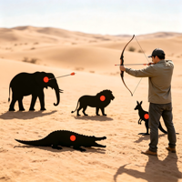 Cibles de tir en forme de silhouette d'animaux sauvages, cibles de tir de précision à point rouge en papier pour le tir à l'arc, vente en gros et tailles personnalisées