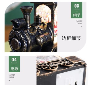 Décorations de Noël : boules de cristal, <span class=keywords><strong>train</strong></span> de Noël, lanternes flocons de neige, décorations de table de Noël, cadeaux de Noël créatifs - Product Image 6
