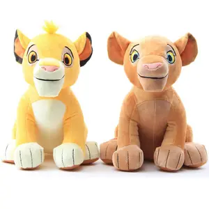 Boneka hewan lembut kualitas lucu, boneka bantal Singa Simba mainan mewah singa Nana hadiah ulang tahun anak