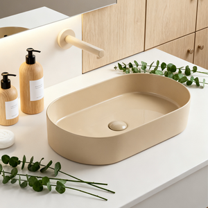 <span class=keywords><strong>Lavabo</strong></span> <span class=keywords><strong>da</strong></span> <span class=keywords><strong>Appoggio</strong></span> in Ceramica dal <span class=keywords><strong>Design</strong></span> Moderno per Bagno di Casa e Hotel con Piletta di Scarico - Product Image 3