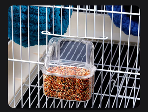 Nieuwe Groothandel Transparante Plastic Vogelvoerbak Spatwaterbestendige Feeder Voor Duiven En Kwartels Hangende Kooi - Product Image 5