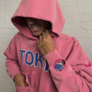 Sudadera con capucha y cremallera para hombre, estilo streetwear Y2K grunge, de algodón grueso, con lavado ácido y efecto desgastado, personalizada al por mayor. - Product Image 3