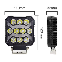 Lampu Kerja LED Persegi 42W Flood Beam 9-32V DC IP67 Tahan Air Lampu Mengemudi Off Road untuk Truk Jeep ATV SUV Kapal Laut