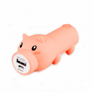 Banco de energía de silicona con forma de cerdo promocional, diseño encantador, regalo de boda, forma de animal, mini banco de energía portátil, buena, - Product Image 4
