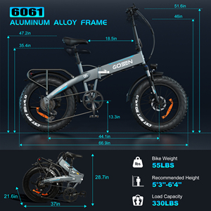 <span class=keywords><strong>Vélo</strong></span> <span class=keywords><strong>électrique</strong></span> pliable à batterie lithium 48V 750W, cadre en alliage d'aluminium, autonomie >60 km, pneus larges, <span class=keywords><strong>léger</strong></span>, pliable, Talaria - Product Image 3
