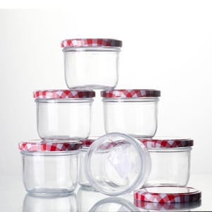 Small 8oz Economy Round Glass <strong>Mason</strong> Wide Mouth <strong>Jars</strong> with Lug Lids - Product Image 4