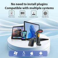 Escáner de Código de Barras Inalámbrico JR-710WB con Bluetooth, USB, 1D/2D, para Logística y Almacén, Lector de Códigos QR, CC, DCW, CMOS