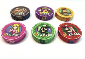Set de Fichas de Póker de Cerámica de Lujo Temática Super Mario para Sala de Casino con Maletín y Moneda Conmemorativa de 39mm para Juegos de Azar - Product Image 2