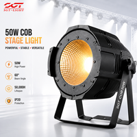 Projecteur LED COB 50W 2-en-1 Bicolore 4 Canaux DMX512, Éclairage d'Audience, Lentille Acrylique 60 Degrés, 50000H Sans Scintillement, AC90-240V pour Événements