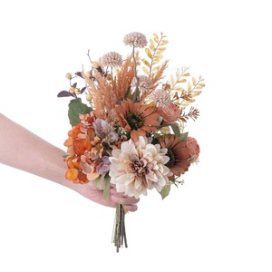 Bouquet de fleurs artificielles en tissu tissé plastique Frosted Dust CF01492 pour décoration intérieure et accessoires de mariage - Product Image 5