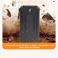 Banco de Energía Solar Multifuncional con Brújula y Protección Anticaídas, 10000mAh, Luz LED Impermeable para Exteriores, Fuente de Alimentación Portátil para Teléfono Móvil