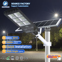Lampadaire Solaire LED Extérieur Étanche IP67 en Aluminium Moulé Sous Pression de Haute Qualité pour Route et Campagne, 80W 100W 200W 300W 500W 600W, avec Panneau Solaire Séparé