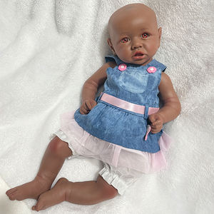45Cm Handgemaakte Reborn Poppen Meisje Kunstenaar Geschilderd Full Body Zachte Siliconen Reborn Poppen Afro Amerikaanse Corpo De Siliconen Inteiro - Product Image 1